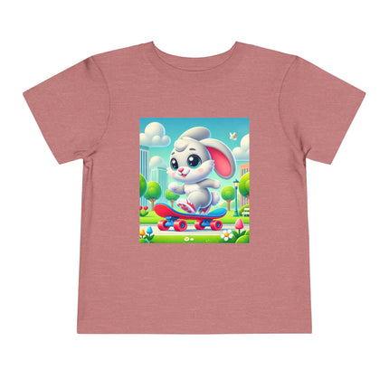 Skateboard Bunny Adventure Toddler Short Sleeve Tee