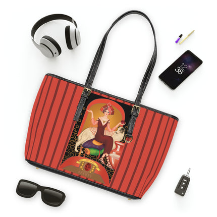 January & Garnet (from the Gem Series) by Sofia Chiostri PU Leather Shoulder Bag