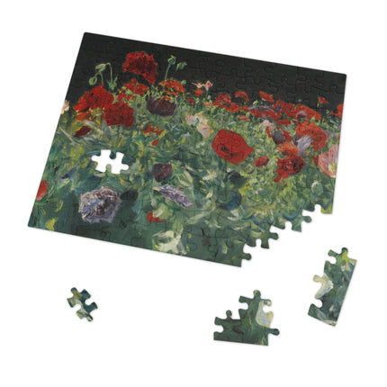 Poppies (A Study of Poppies for Carnation, Lily, Lily, Rose) by John Singer Sargent Puzzle (30, 110, 252, 500-Piece)