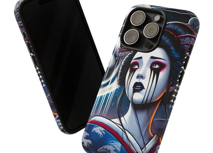 Geisha’s Black Ink Tears Phone Cases