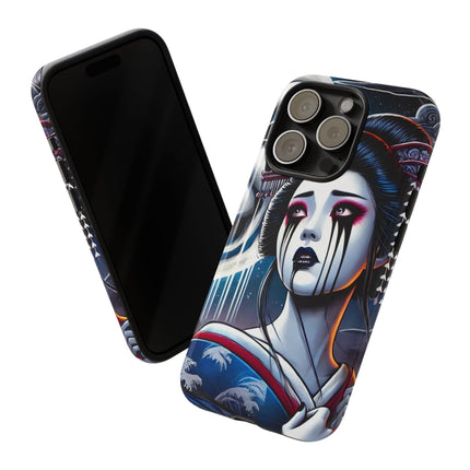 Geisha’s Black Ink Tears Phone Cases