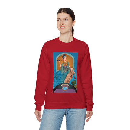 March & Aquamarine (Gem Series) by Sofia Chiostri Unisex Heavy Blend™ Crewneck Sweatshirt