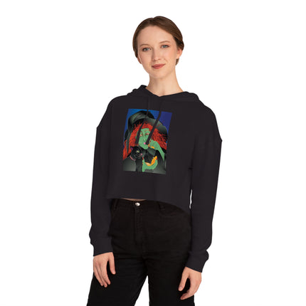 Mirror, Mirror A Witch's Touch Women’s Cropped Hooded Sweatshirt