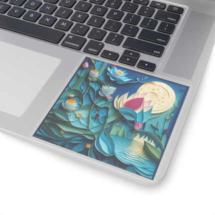 Ethereal Moonlit Lake Kiss-Cut Stickers (4 Sizes)
