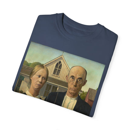 American Gothic by Grant Wood Unisex Garment-Dyed T-shirt