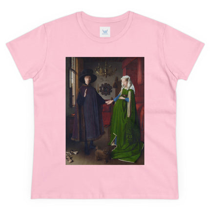 Arnolfini Portrait by Jan Van Eyck Women's Midweight Cotton Tee