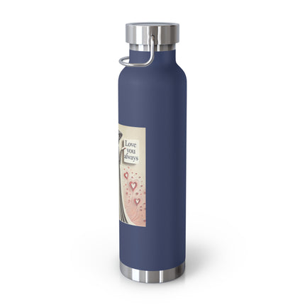 Love You Always Copper Vacuum Insulated Bottle, 22oz
