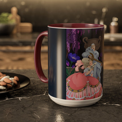 The Moonlit Garden Serenade Colorful Mugs – Art Deco Musical Elegance