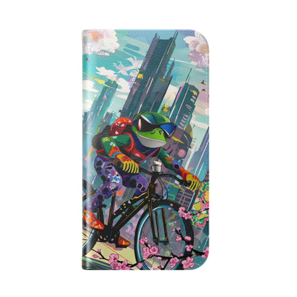 🐸🚵 Cyberpunk Frog Flip Case – High-Tech Adventure & Neon Velocity