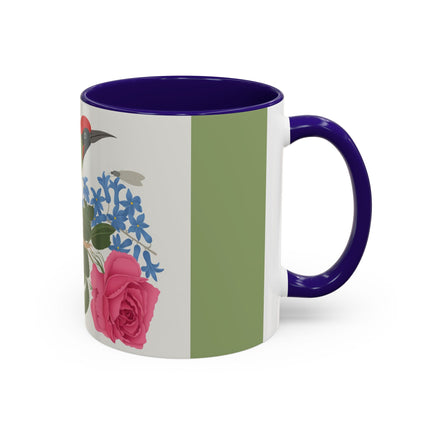 Woodpecker & Rose Colorful Mugs – Vibrant Spring & Bold Beauty
