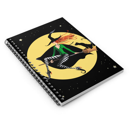 A Witch’s Moonlit Flight Spiral Notebook - Ruled Line