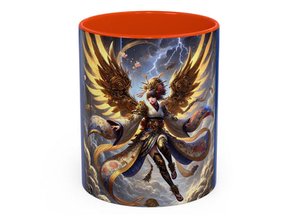 Valkyrie Descending Through Storm Colorful Mugs (11oz, 15oz)