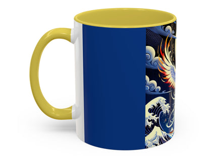 Majestic White Crane Colorful Mugs (11oz, 15oz)