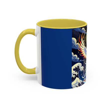 Majestic White Crane Colorful Mugs (11oz, 15oz)