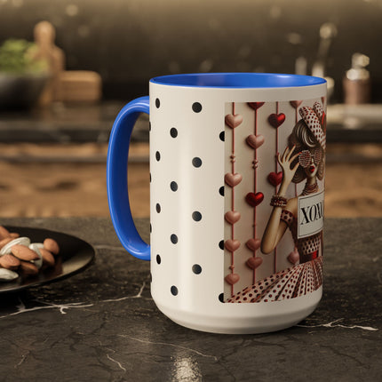Fashionably Yours, XOXO Colorful Mugs (11oz, 15oz)