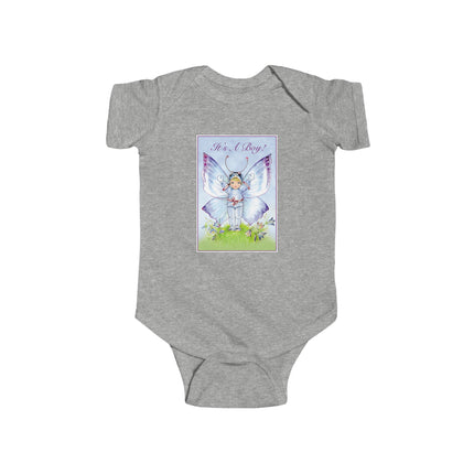 It’s A Boy! Baby Bodysuit – Whimsical Wings & Joyful Arrival