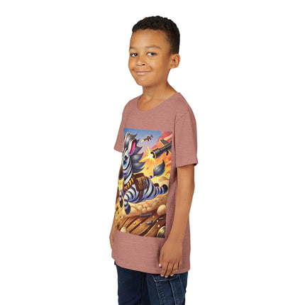 Zebra on the Run Youth Short Sleeve Tee