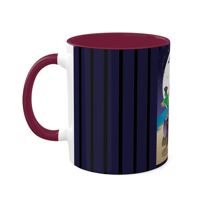 Moonlit Pirate Halloween Colorful Mugs, 11oz