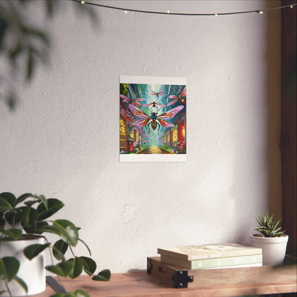 Neon Swarm Fine Art Posters