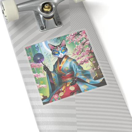 Cyberpunk Geisha Kiss-Cut Stickers (4 Sizes)