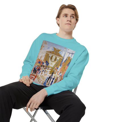 The Cathedrals of Wall Street Unisex Garment-Dyed Sweatshirt