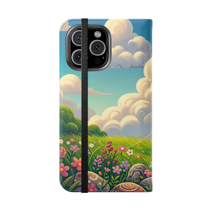🪁🐉 Geisha Kitten and the Dragon Kite Flip Case – Joyful Flight & Dragon Spirit