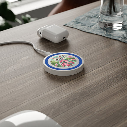 Geisha Kitten Strolls Among the Spoonbills Quake Wireless Charging Pad