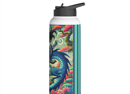 Mystic Guardian of the Sky Stainless Steel Water Bottle, Standard Lid