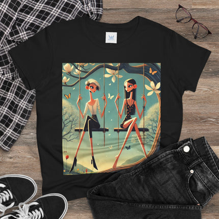 Whispers on the Spring Swing Cotton Tee