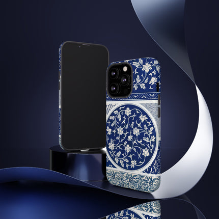 Blue Flower Pattern by Owen Jones Phone Cases
