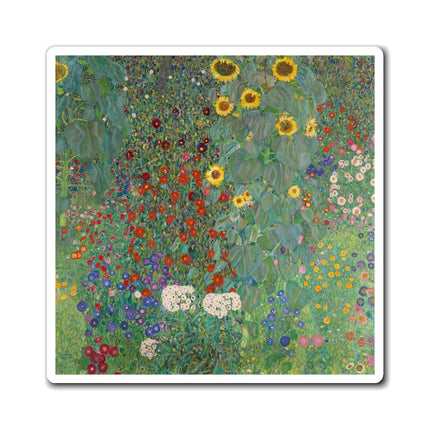 Farm Garden with Sunflowers by Gustav Klimt Magnets (3 Sizes)