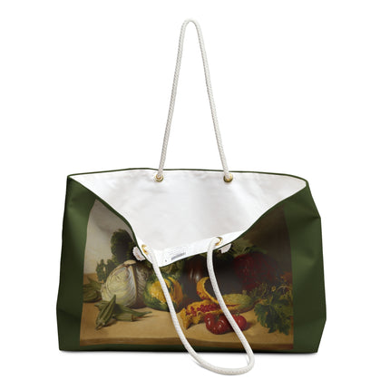 Still Life, Balsam Apple, and Vegetables by James Peale Weekender Bag
