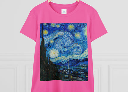 The Starry Night by Vincent Van Gogh Women's Midweight Cotton Tee