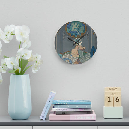 Liaisons Dangereuses by George Barbier Acrylic Wall Clock, Round & Square