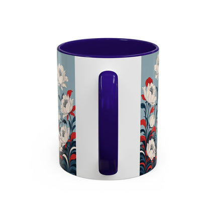 ❤️🌺 The Scarlet Parasol Spectacle Colorful Mug – Art Deco Fashion Elegance
