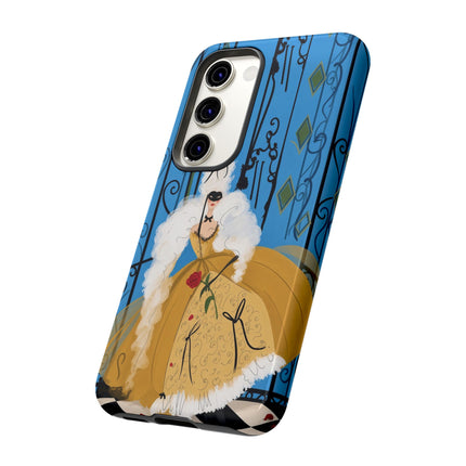 🎭🌹 The Lady At The Masquerade Gates Phone Case – Art Deco Fashion Illustration