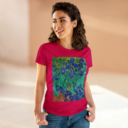 Irises by Van Gogh Women's Midweight Cotton Tee