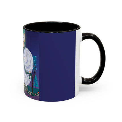 Moonlit Garden Waltz Colorful Mug (11oz, 15oz) – Rococo Romance, Garden Elegance & Enchanted Dance