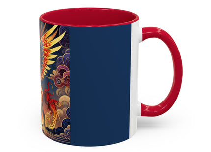 Flame-Winged Horse at Sunset Colorful Mugs (11oz, 15oz)