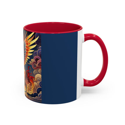 Flame-Winged Horse at Sunset Colorful Mugs (11oz, 15oz)