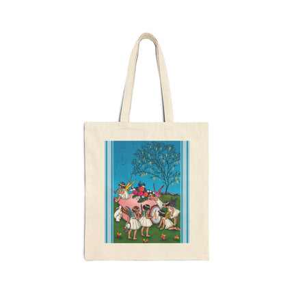 Enchanted Easter Gathering Cotton Canvas Tote Bag