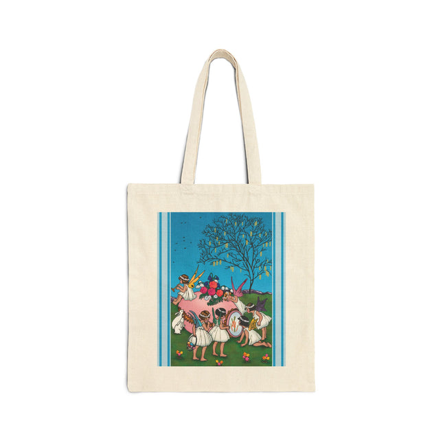 Enchanted Easter Gathering Cotton Canvas Tote Bag