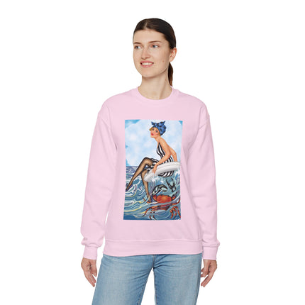 Playful Waves and Fashion Follies Heavy Blend™ Crewneck Sweatshirt