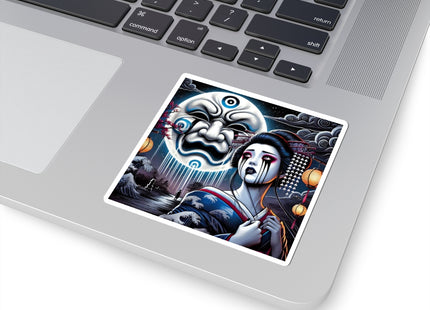 Geisha’s Black Ink Tears Kiss-Cut Stickers (4 Sizes)