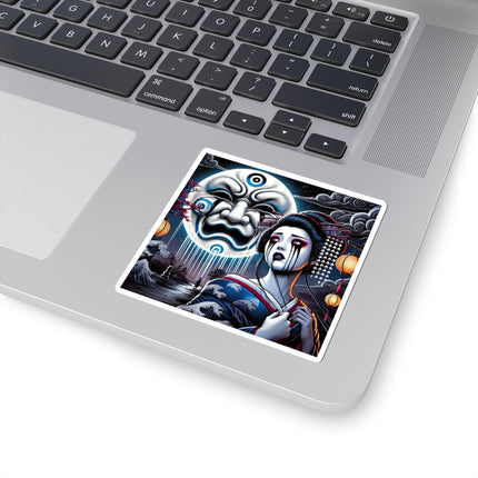 Geisha’s Black Ink Tears Kiss-Cut Stickers (4 Sizes)
