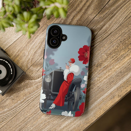 🚗🌺 The Lady Of The Grand Touring Car Phone Case – Art Deco Motoring Elegance