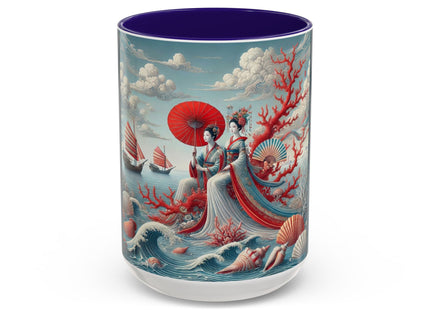 Ladies by the Quiet Sea Colorful Mugs (11oz, 15oz)