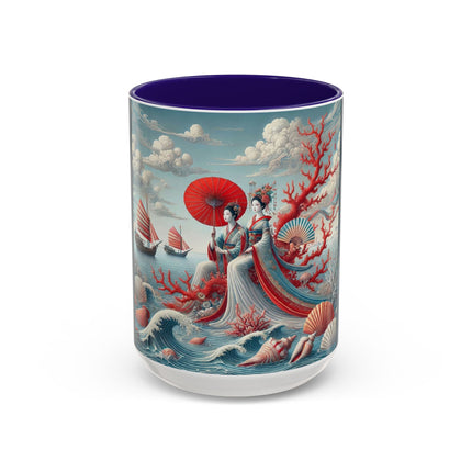 Ladies by the Quiet Sea Colorful Mugs (11oz, 15oz)