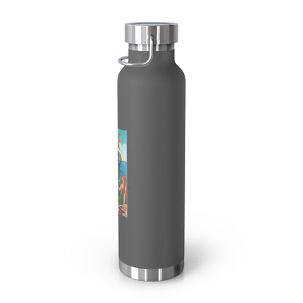 Three Mermaids with Strings of Pearls by Carlo Chiostri Copper Vacuum Insulated Bottle, 22oz