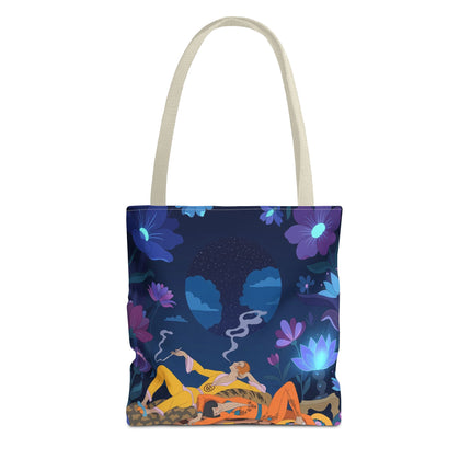 🌙🌺 The Midnight Garden Dreamers Tote Bag – Art Deco Nocturne